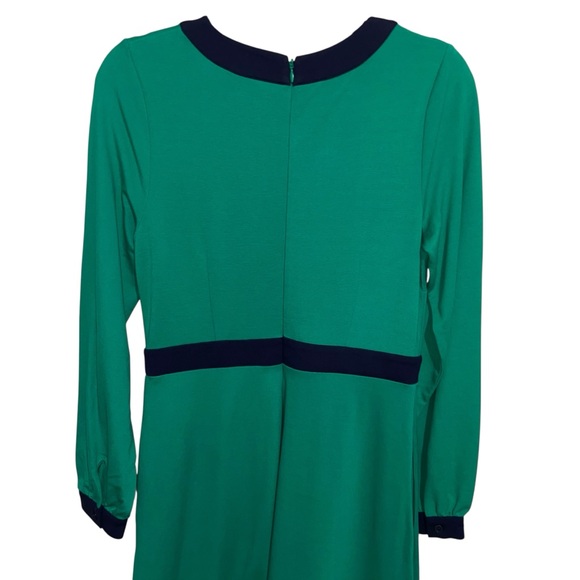 Boden Dress Womens Size 8 R US Catherine Ponte Colorblock Kelly Green Navy Blue - Picture 7 of 13
